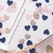 Rose Gold Pink and Royal Blue Heart Confetti Table Decoration for Love Valentine's Day Baby Shower Birthday Wedding Party,1.2 inch in Diameter,200 Counts